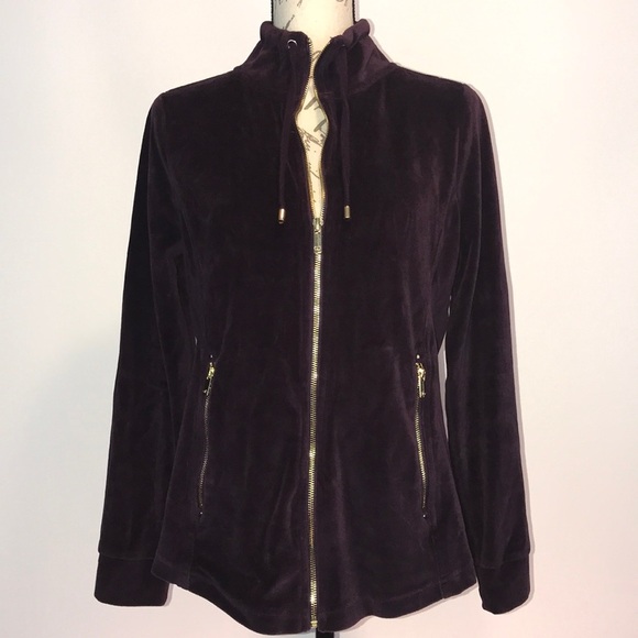 Charter Club Velvet Sweat Jacket Size Small - Picture 1 of 9